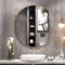 27.5" Modern Style Wall-Mounted Round Mirror Metal Bathroom Entryway Use Gold